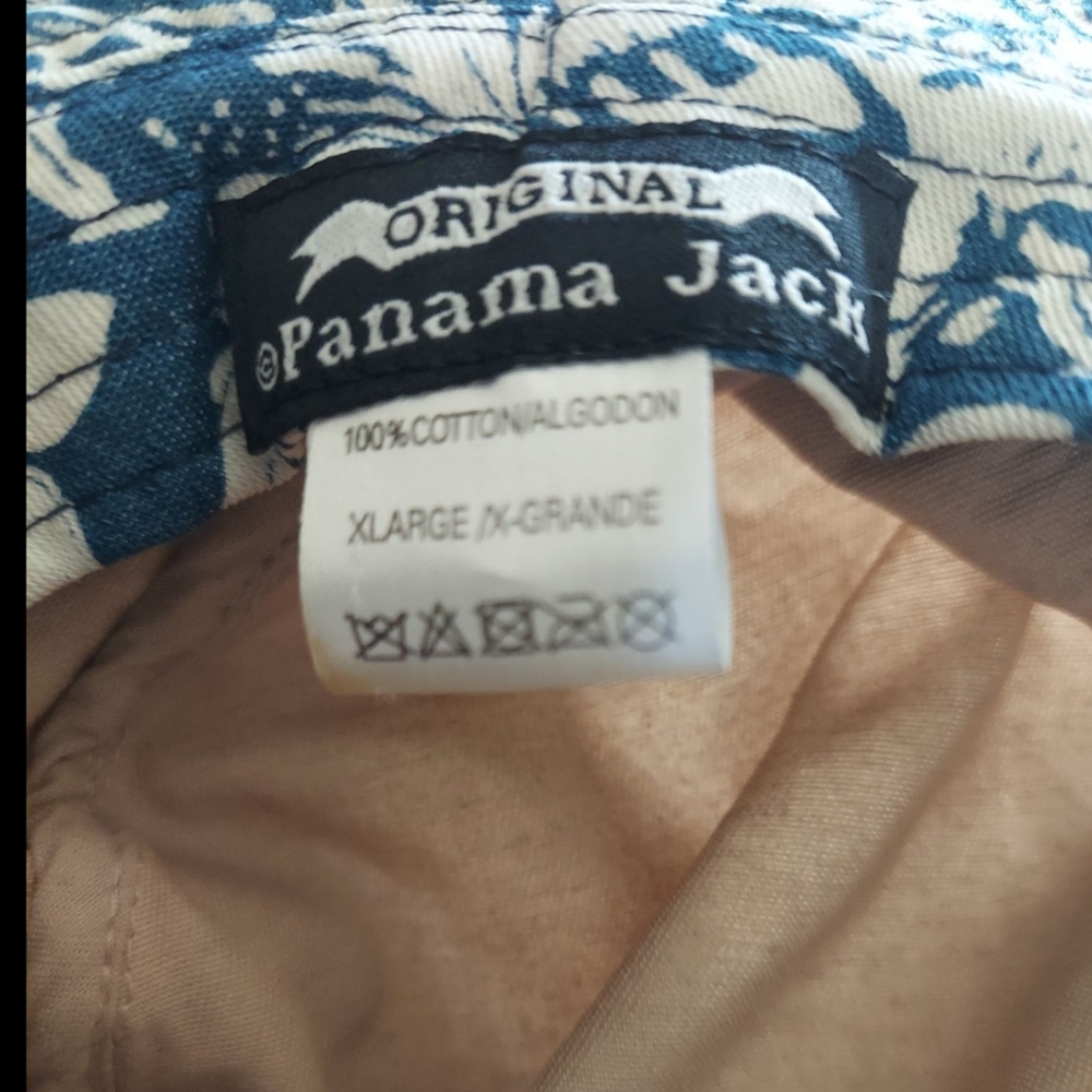 Original Panama Jack Bucket Hat with Frayed American Flag Patch Size XL - Picture 6 of 7